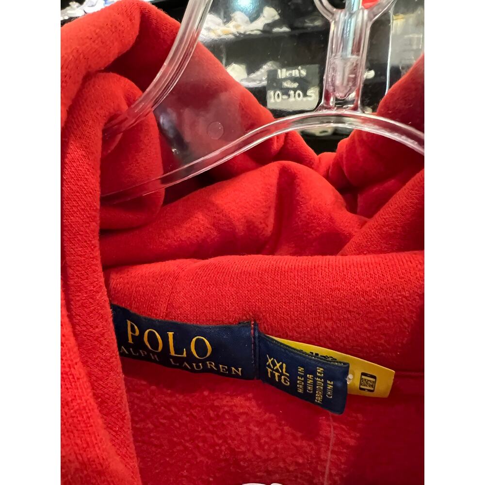 Polo Ralph Lauren Bear Coffee Hoodie Sz XXL - Picture 3 of 5